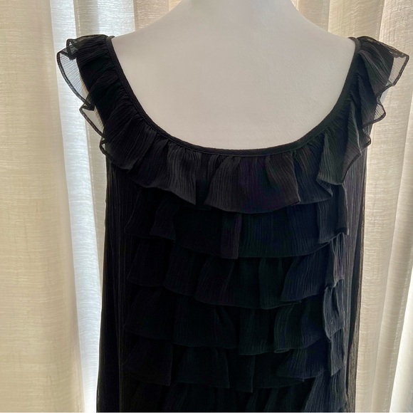 Juicy Couture Silk Y2K Black Ruffled Party Midi Dress - Picture 5 of 10